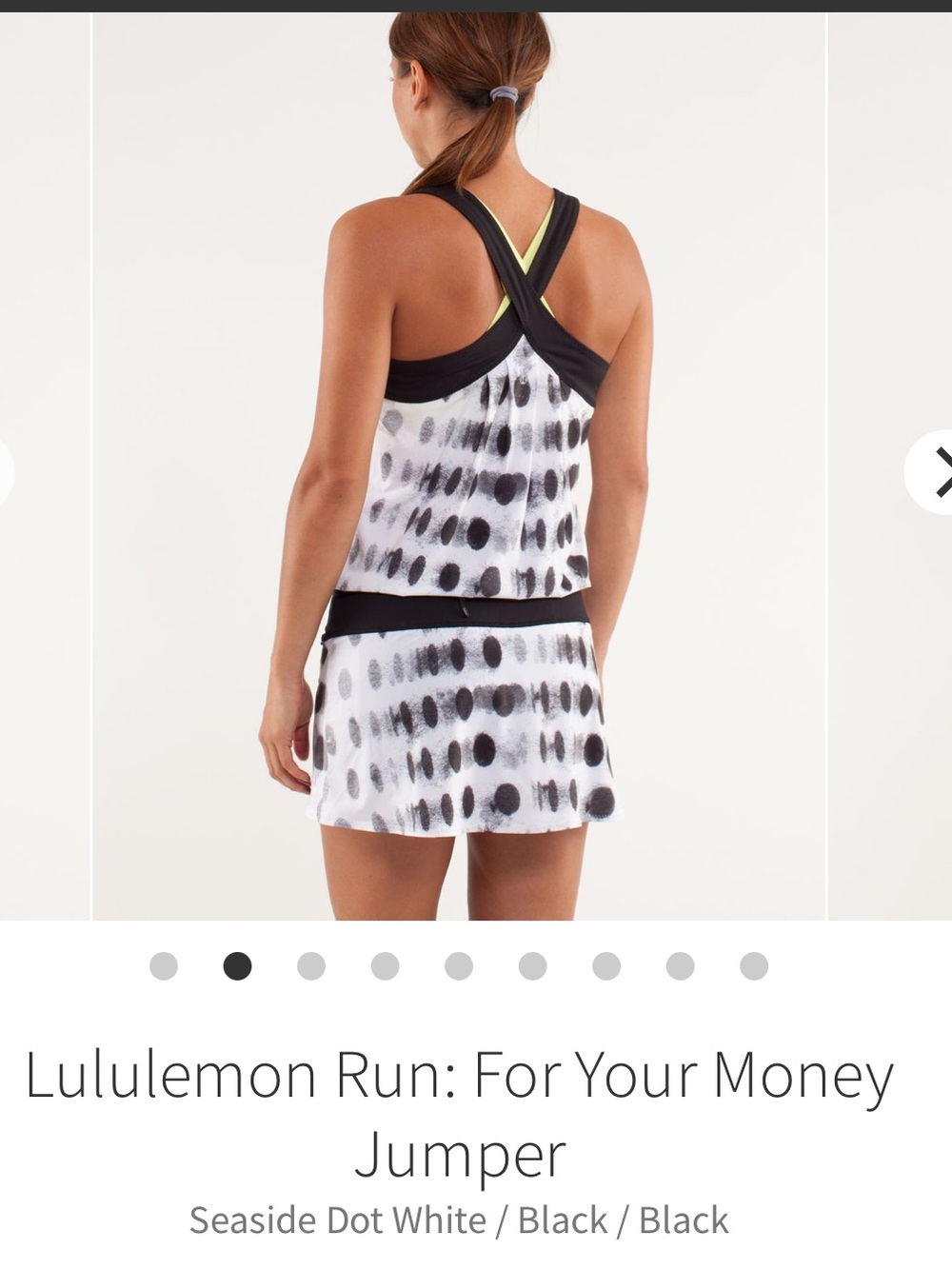 VTG 2012 Lululemon sz 10 Run For Your Money Jumper Seaside Dot Romper Runsie